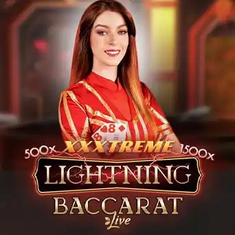 Official Live Dealer logo: Lightning Baccarat by Evolution at SG Casino